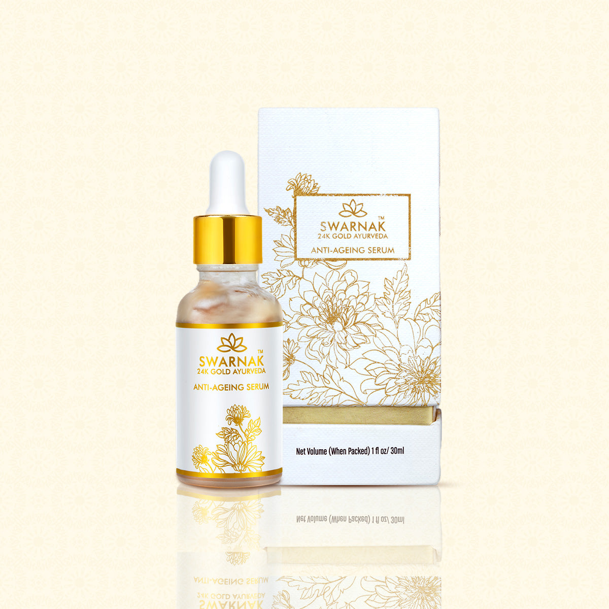 Swarnak 24K Gold Anti-Ageing Serum – Ayurvedic Luxury Face Serum (15ml / 30ml)
