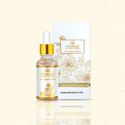 Swarnak 24K Gold Anti-Ageing Serum – Ayurvedic Luxury Face Serum (15ml / 30ml)