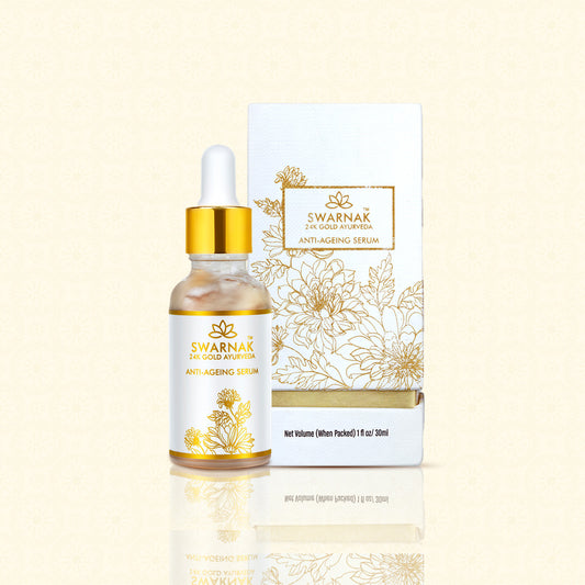 Swarnak 24K Gold Anti-Ageing Serum – Ayurvedic Luxury Face Serum (15ml / 30ml)